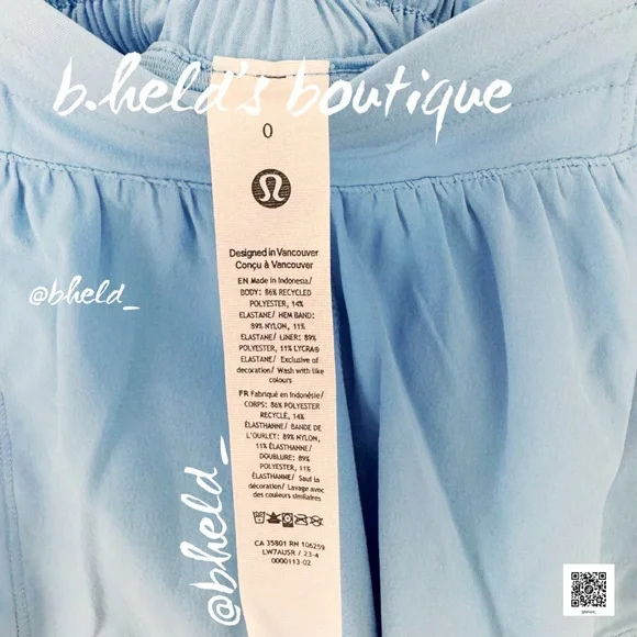 lululemon Hotty Hot Low-Rise Lined Short 2.5" in Aero Blue Pastel Size 0 New NWT - Picture 7 of 12